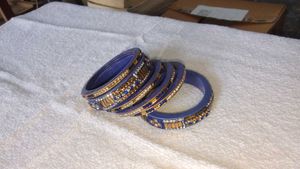 Blue & Gold Bangles Set
