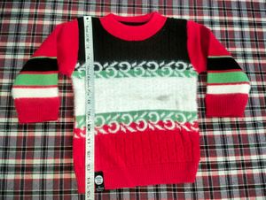 Red Kids knit Sweater pajama set