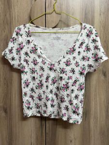 Floral V-Neck Top