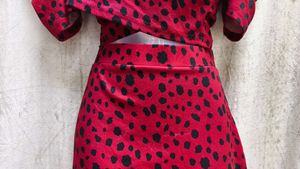 Chic Maroon Print Dress