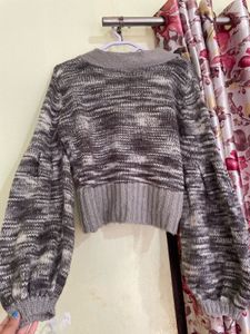 Wooven Crop Sweater