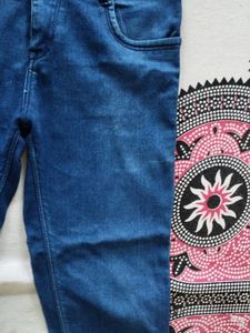 high waisted 5 button jeans