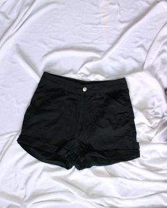 H&M Black High-Waisted Shorts