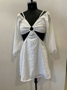 White Cutout Dress Small