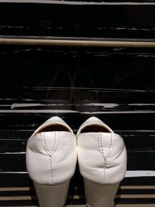 White Kitten Heels
