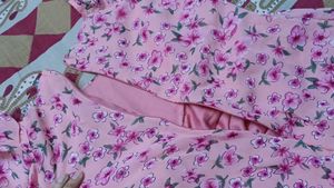 Floral Pink Ruffle Dress