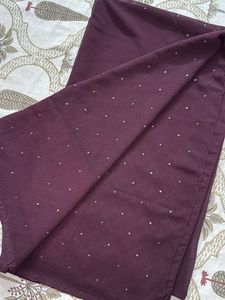 Burgundy Georgette Stone Work Saree