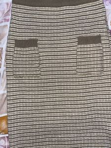 woolen midi skirt