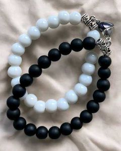 Black & White Beaded Bracelet Set