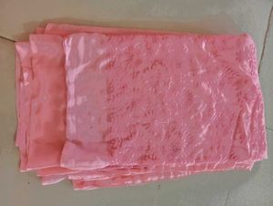 Peach Embroidered saree