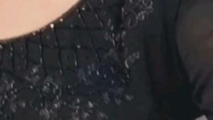 Elegant Black Embroidered Top &amp; Shawl Set