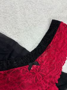Red &amp; Black Babydoll Set