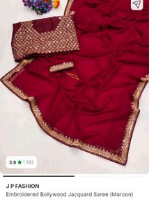 Maroon Bollywood Jacquard Saree