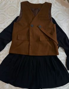 Waist Coat And Dress Set