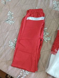 Beautiful Red White Anarkali Dress