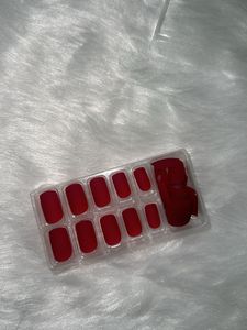 Maroonish Mattee Presson Nails