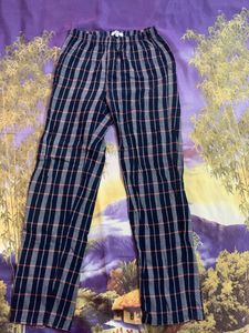 korean skinny pant checkered