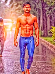 Blue Compression Tights