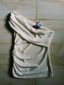 One Shoulder Rutched Top