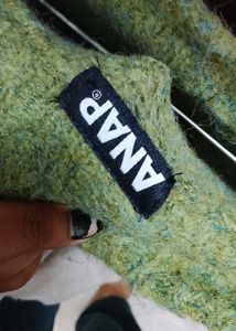 Green Layered Knit Sweater