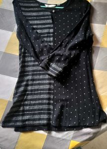 Elegant Black &amp; White Kurta