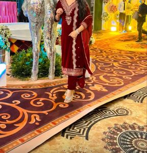 Velvet Kurta Set