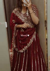 Maroon lehenga perfect for wedding season