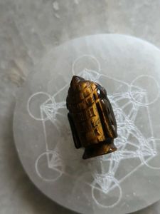 Tiger Eye Buddha Head