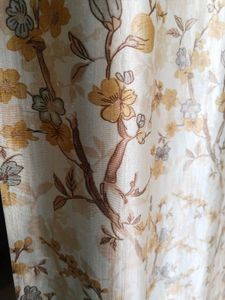 Soft Silky Floral Print Door Curtain 7*4 Size