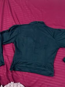 Dark Green Long Sleeve Top