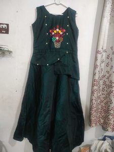 Green Embroidered Dress