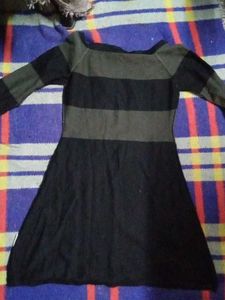 Striped Knit Mini Dress