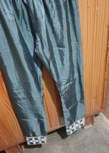 Grey Thread Work Suit With Dupatta