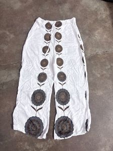 White Motif Pants