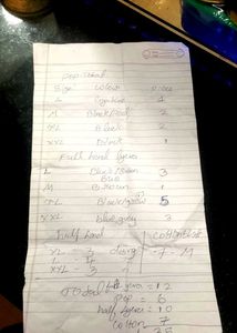 Printed T Shirts In Check Above List On Photo