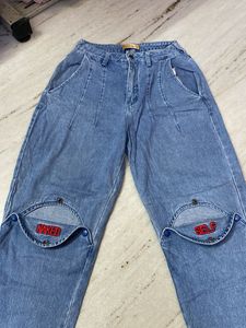 Embroidered Denim Jeans