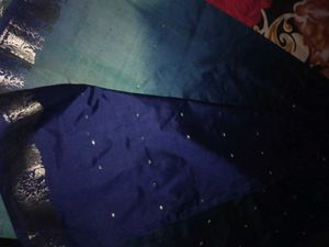Saree Fabric - Teal &amp; Green