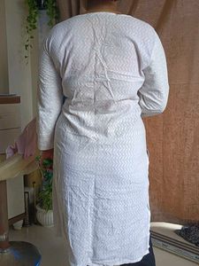 White Embroidered Kurti
