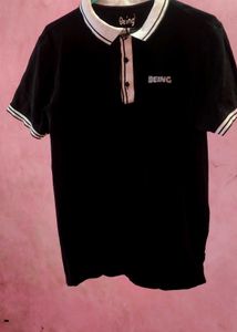 Black 'Being' Polo Shirt