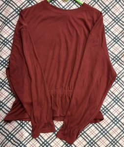 A Solid Cinched Waist Top