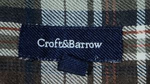 Croft &amp; Barrow Grey Checked 🎽 For Men