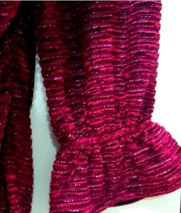Velvet Shimmery Partywear Ruched Dress