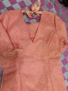Peach Lace Dress