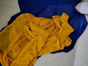 navy Blue &amp; Yellow Dupatta Combo