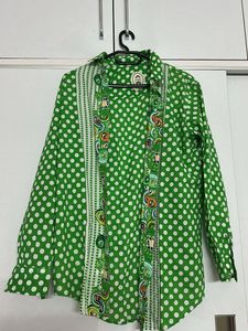 Green Polka Dot Shirt
