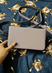 Grey Boxy Sling Bag