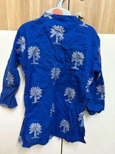 Blue Printed Kurta