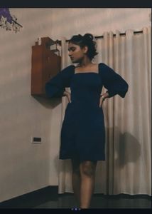 Elegant Navy Blue Mini Dress