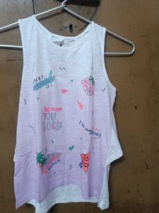 Girls Sleeveless Graphic Tank Top