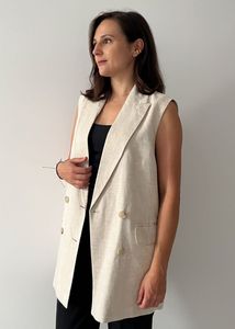 H&amp;M Sleeveless Linen Blend Vest